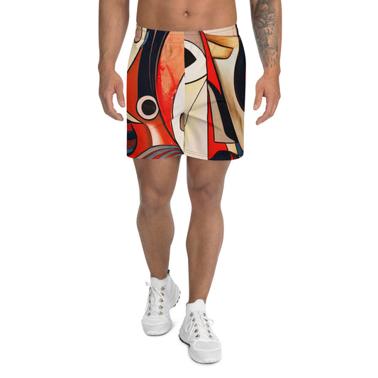 DMV 0214 Retro Art Men's Recycled Athletic Shorts