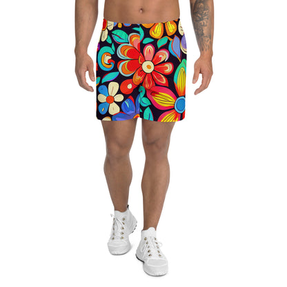 DMV 0257 Floral Men's Recycled Athletic Shorts