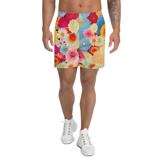 DMV 0106 Floral Men's Recycled Athletic Shorts