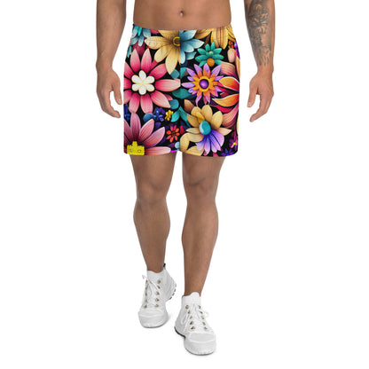 DMV 0265 Floral Men's Recycled Athletic Shorts