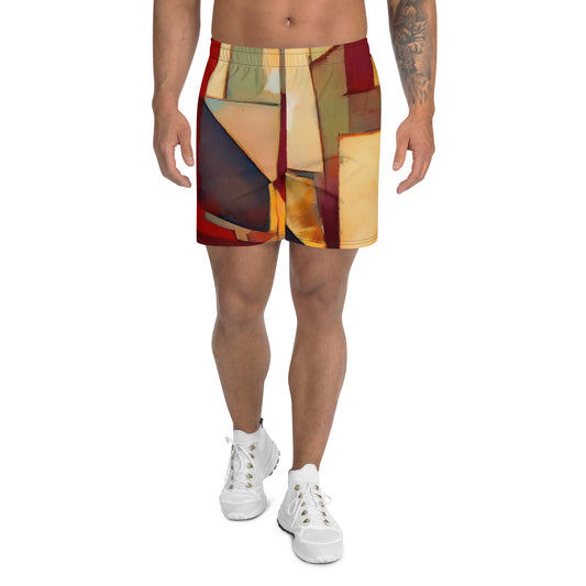 DMV 0251 Abstract Art Men's Recycled Athletic Shorts