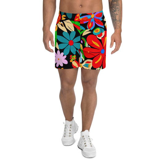 DMV 0116 Floral Men's Recycled Athletic Shorts