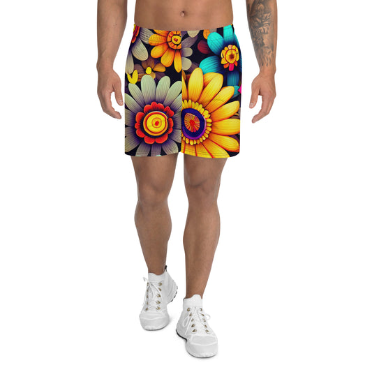 DMV 0158 Floral Men's Recycled Athletic Shorts