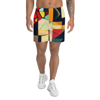 DMV 0096 Abstract Art Men's Recycled Athletic Shorts