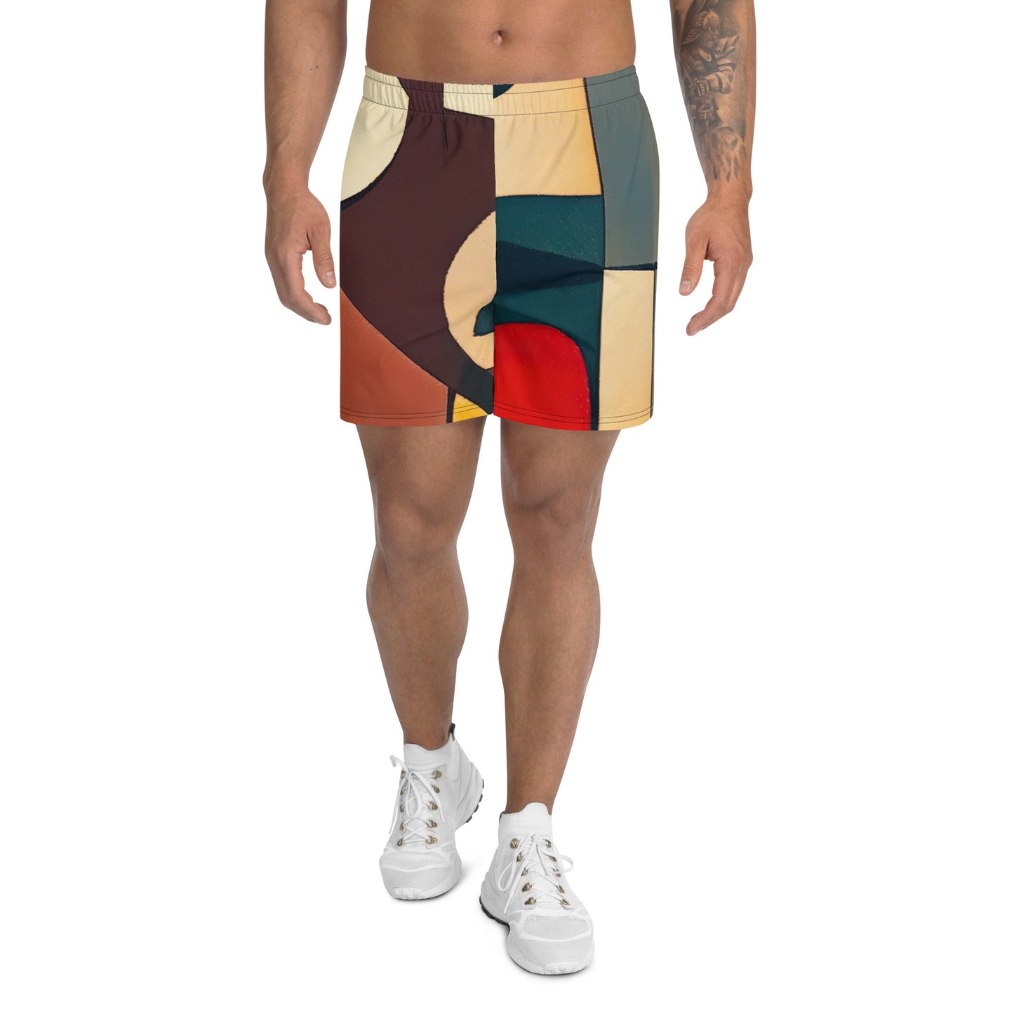 DMV 0296 Abstract Art Men's Recycled Athletic Shorts