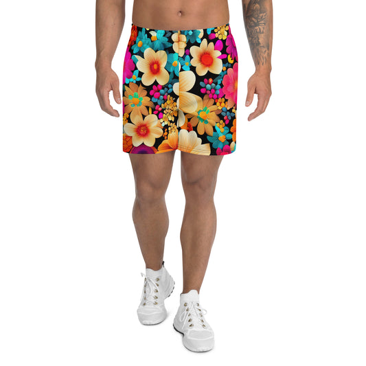 DMV 0259 Floral Men's Recycled Athletic Shorts