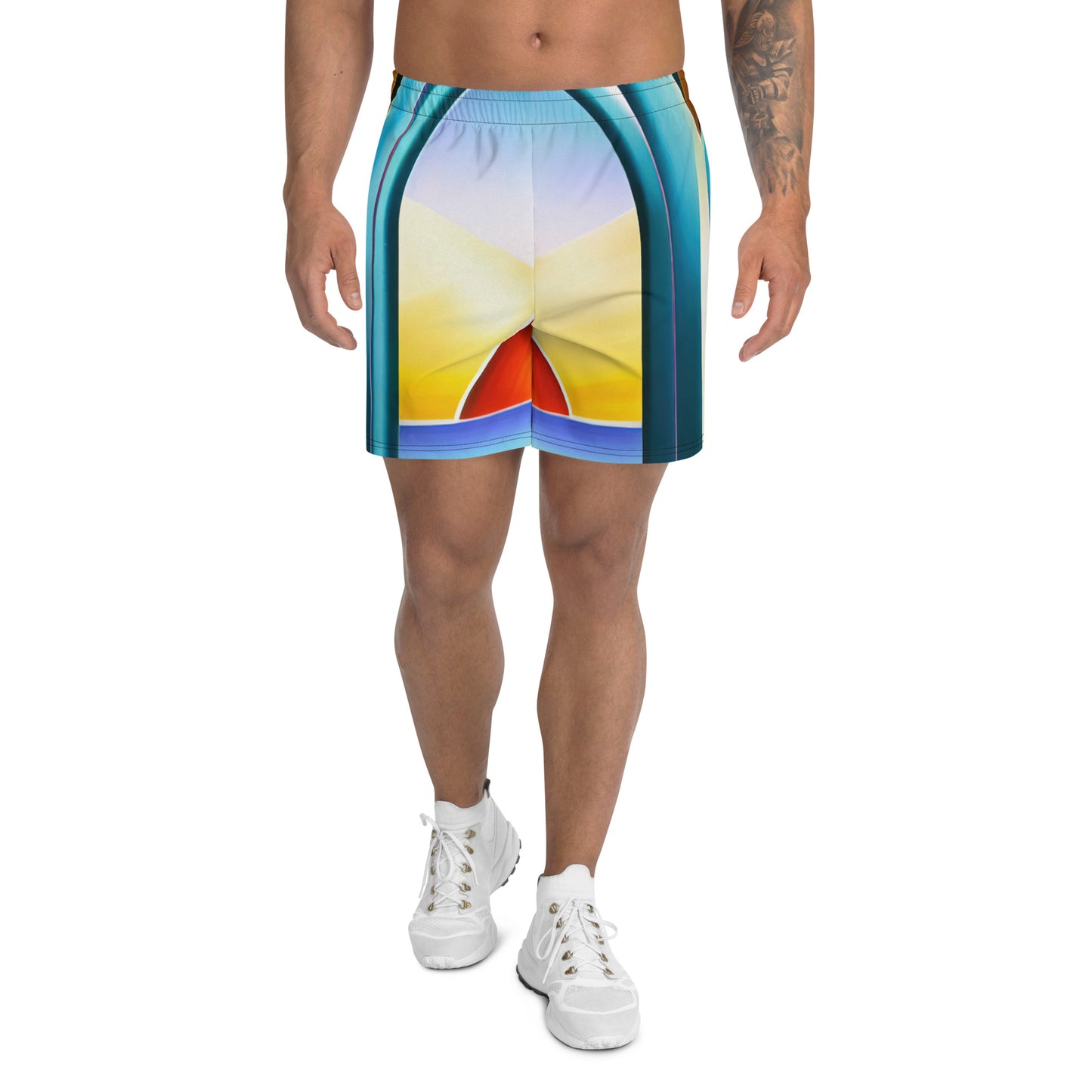 DMV 0262 Retro Art Men's Recycled Athletic Shorts