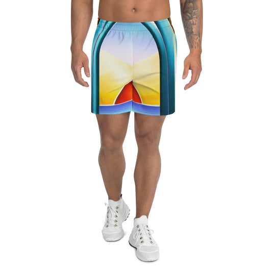 DMV 0262 Retro Art Men's Recycled Athletic Shorts