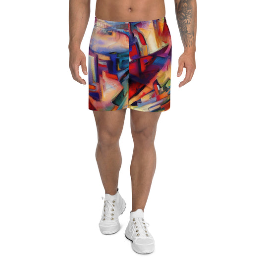 DMV 0308 Abstract Art Men's Recycled Athletic Shorts