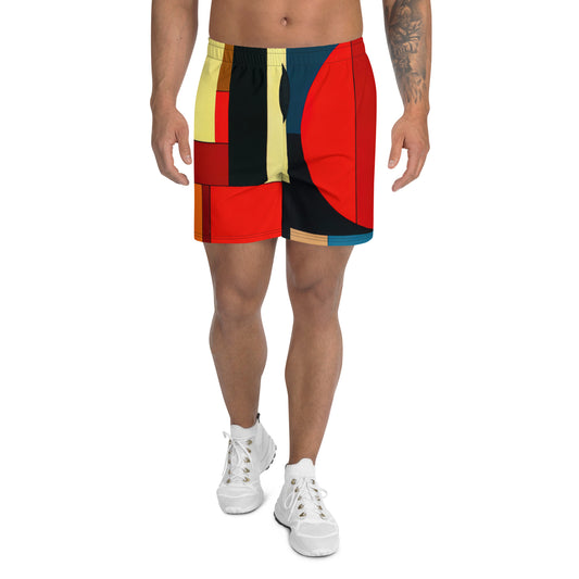 DMV 1351 Abstract Art Men's Recycled Athletic Shorts