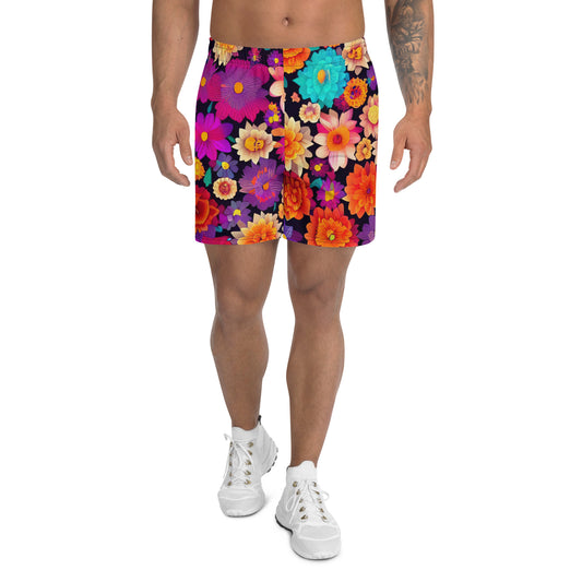 DMV 0192 Floral Men's Recycled Athletic Shorts