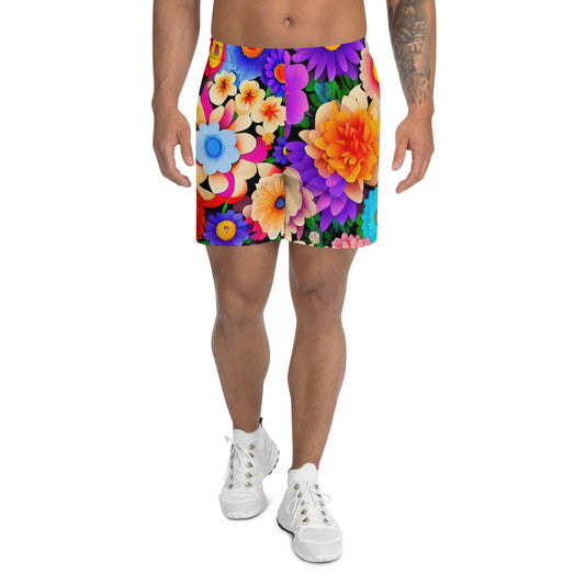 DMV 0309 Floral Men's Recycled Athletic Shorts
