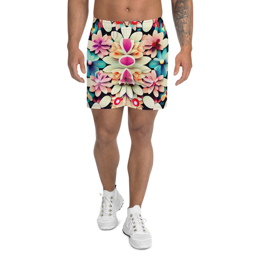 DMV 0307 Floral Men's Recycled Athletic Shorts