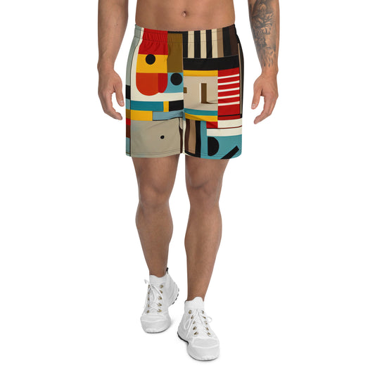 DMV 0413 Abstract Art Men's Recycled Athletic Shorts