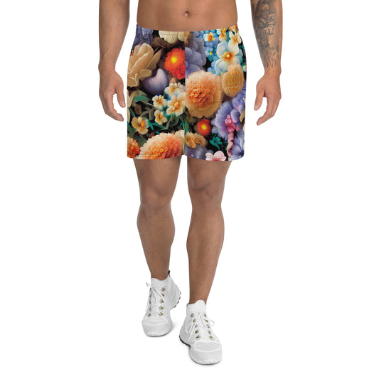 DMV 0302 Floral Men's Recycled Athletic Shorts