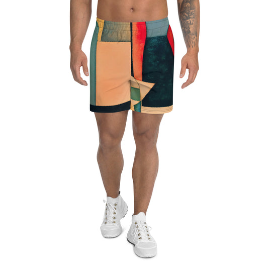 DMV 1344 Abstract Art Men's Recycled Athletic Shorts