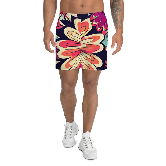 DMV 1525 Floral Men's Recycled Athletic Shorts