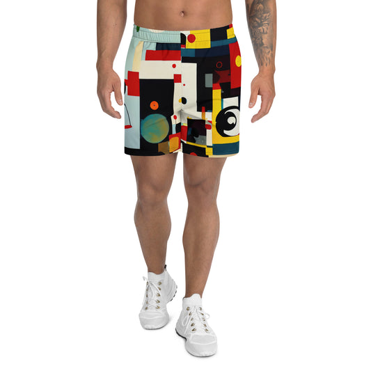 DMV 0152 Retro Art Men's Recycled Athletic Shorts