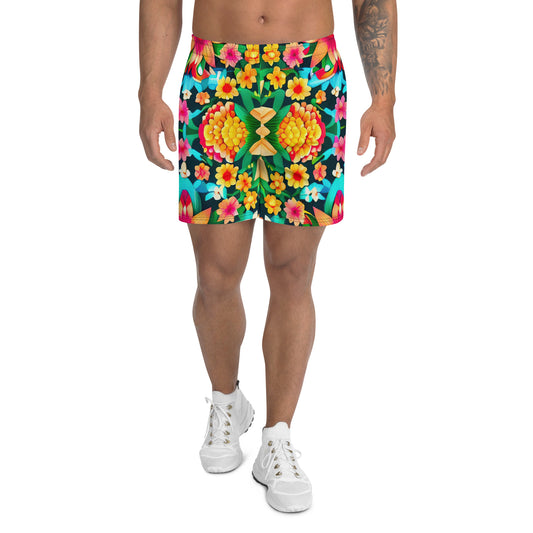 DMV 0193 Floral Men's Recycled Athletic Shorts