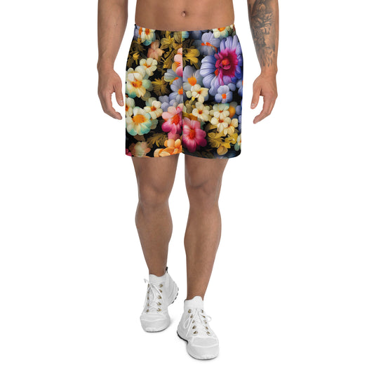 DMV 1522 Floral Men's Recycled Athletic Shorts
