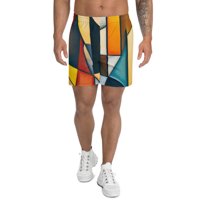 DMV 0433 Abstract Art Men's Recycled Athletic Shorts