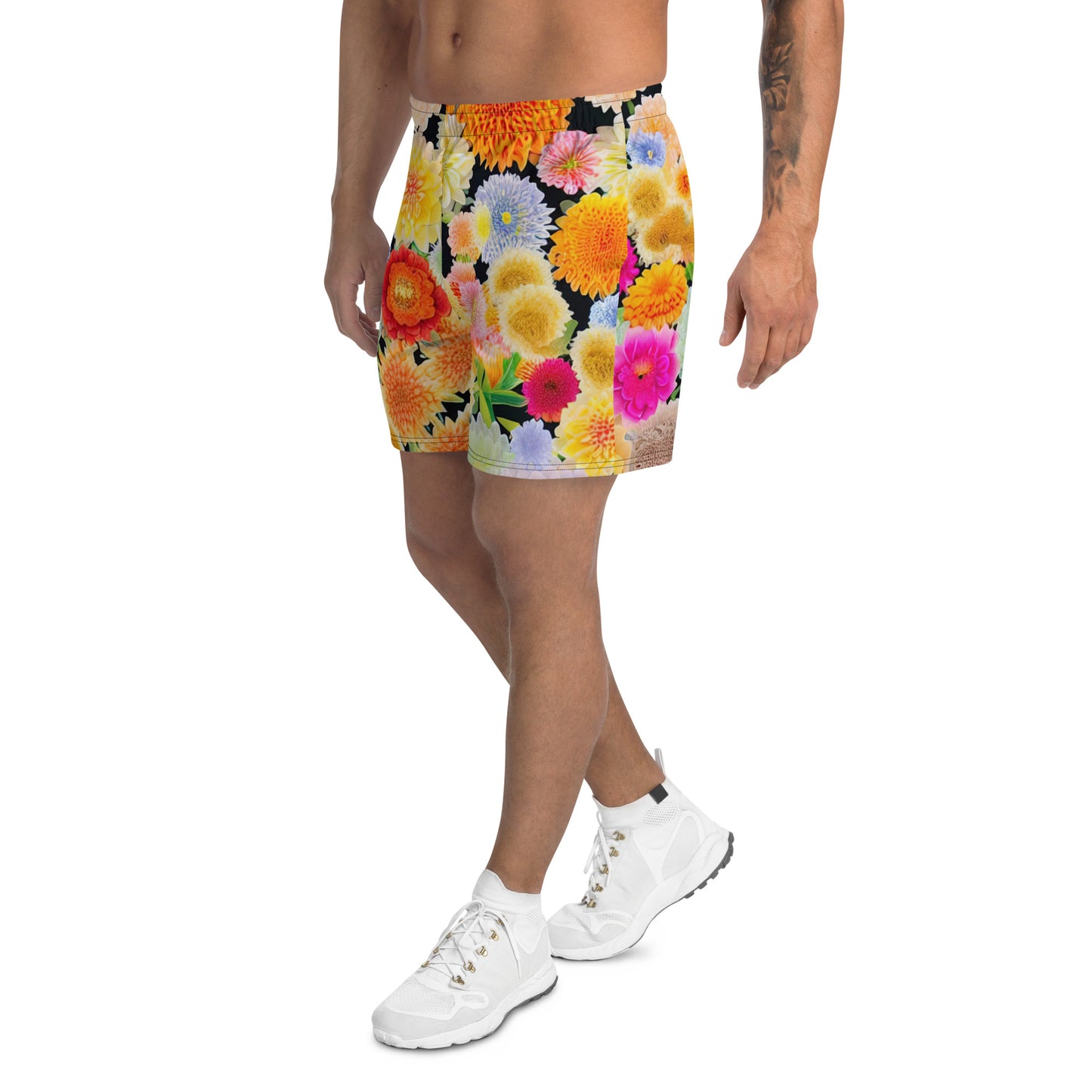 DMV 0004 Floral Men's Recycled Athletic Shorts