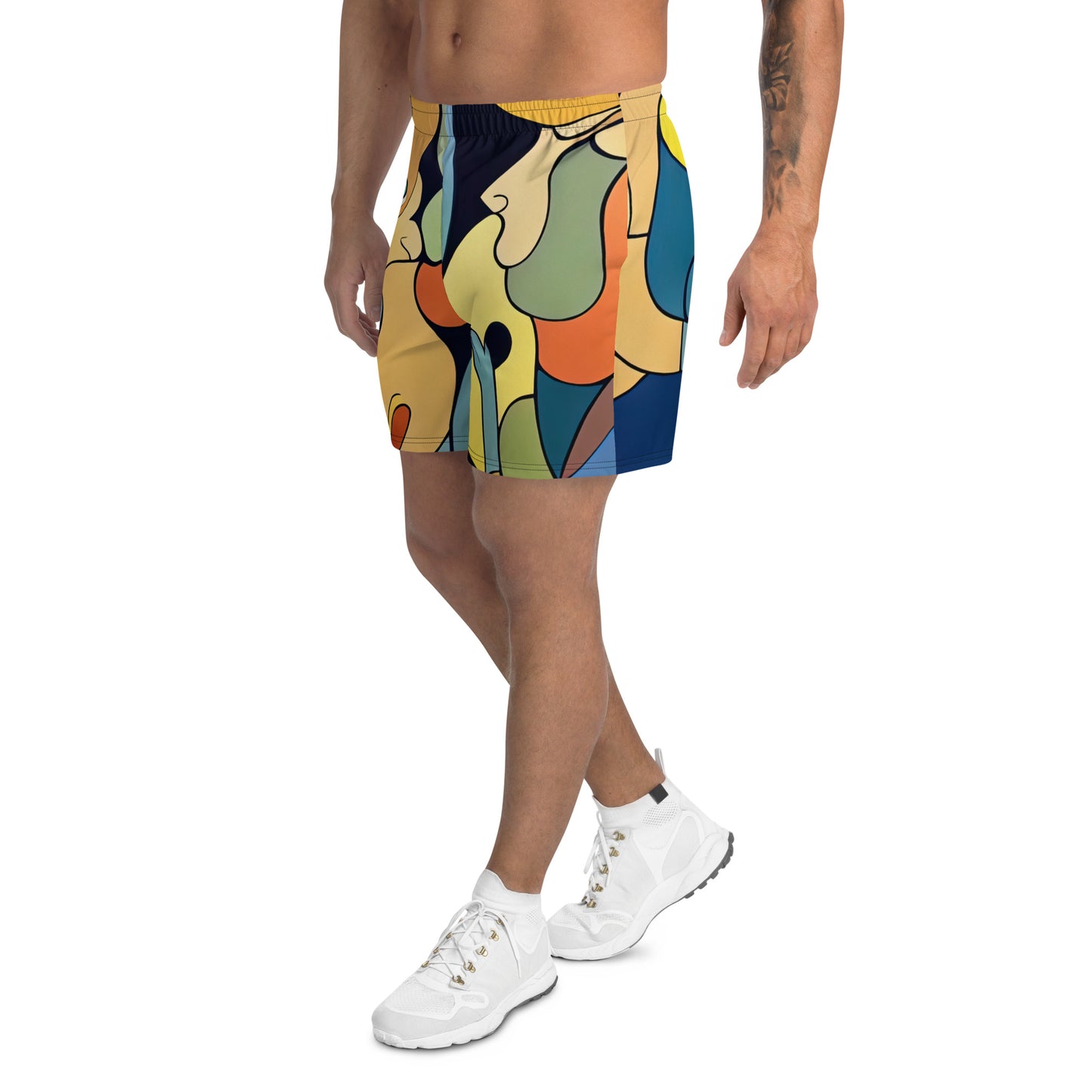 DMV 0242 Retro Art Men's Recycled Athletic Shorts