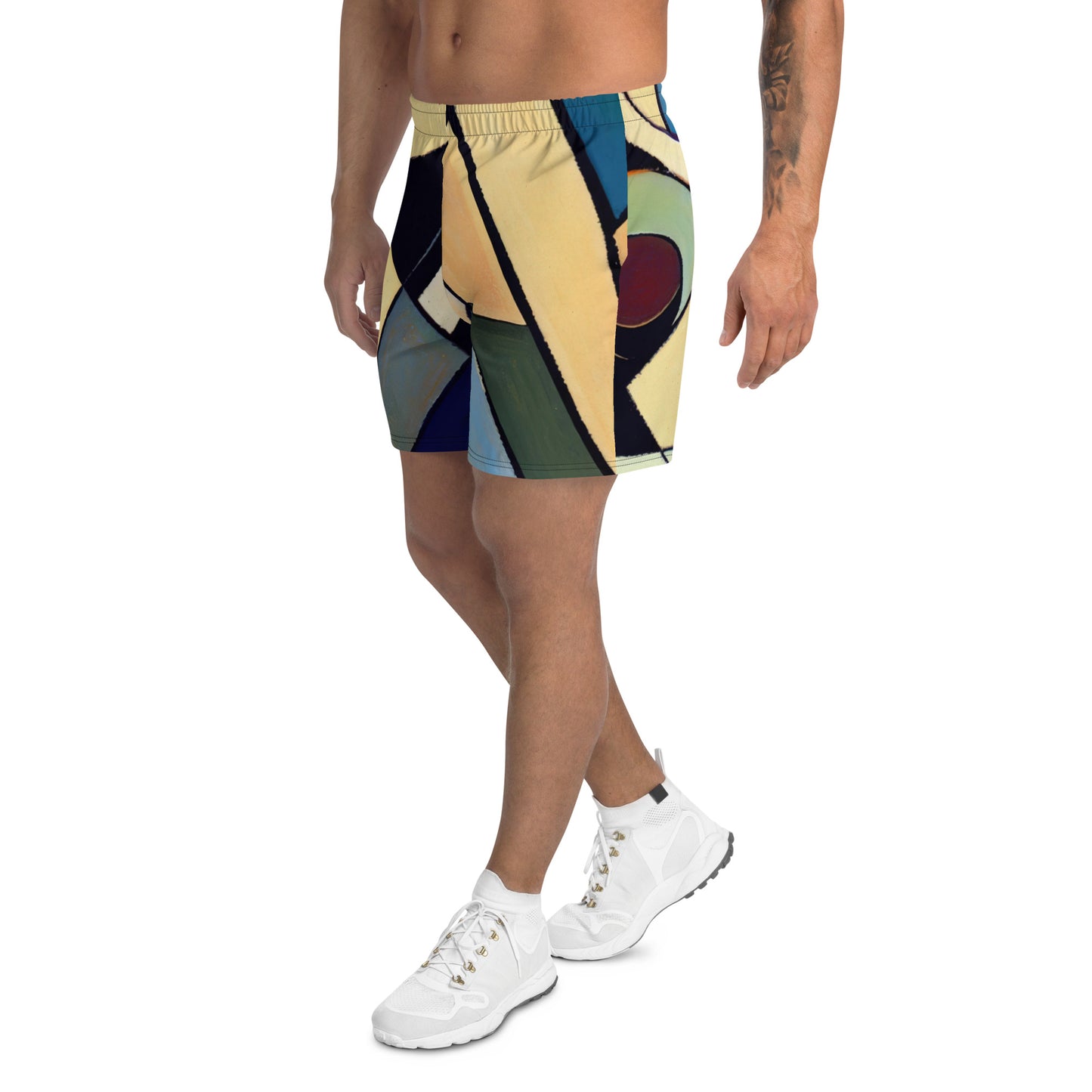 DMV 0234 Abstract Art Men's Recycled Athletic Shorts