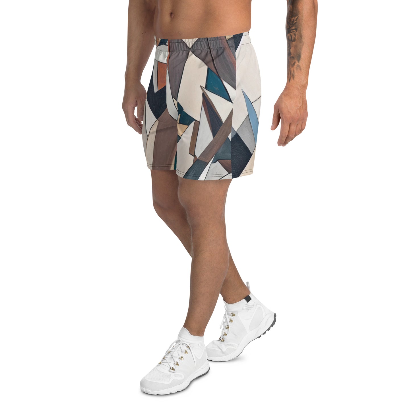 DMV 0264 Abstract Art Men's Recycled Athletic Shorts