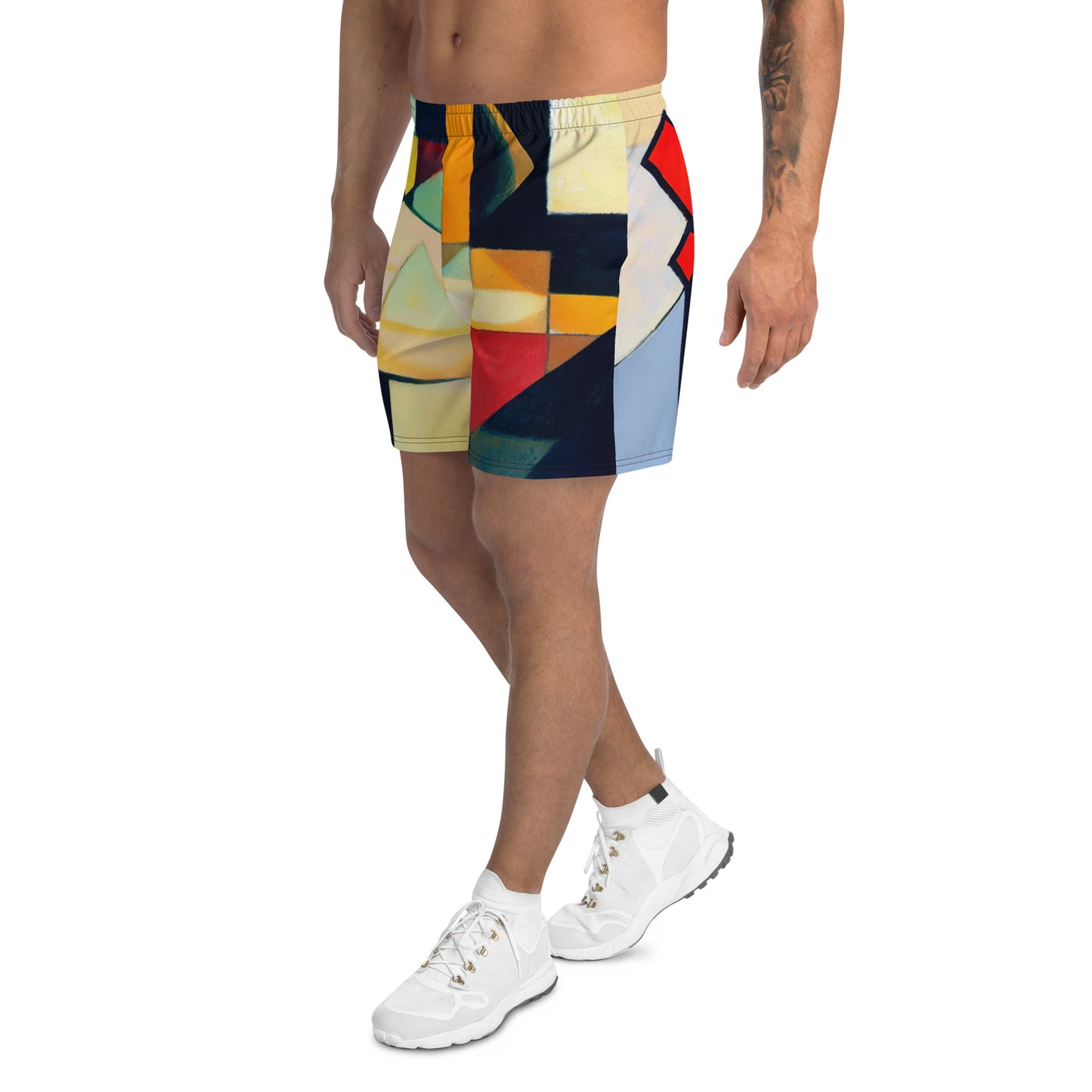 DMV 0096 Abstract Art Men's Recycled Athletic Shorts