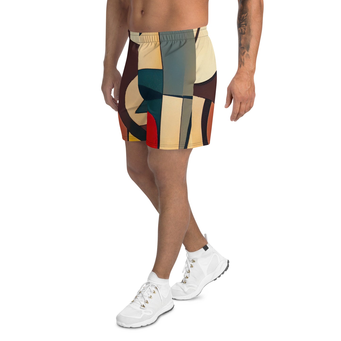 DMV 0296 Abstract Art Men's Recycled Athletic Shorts