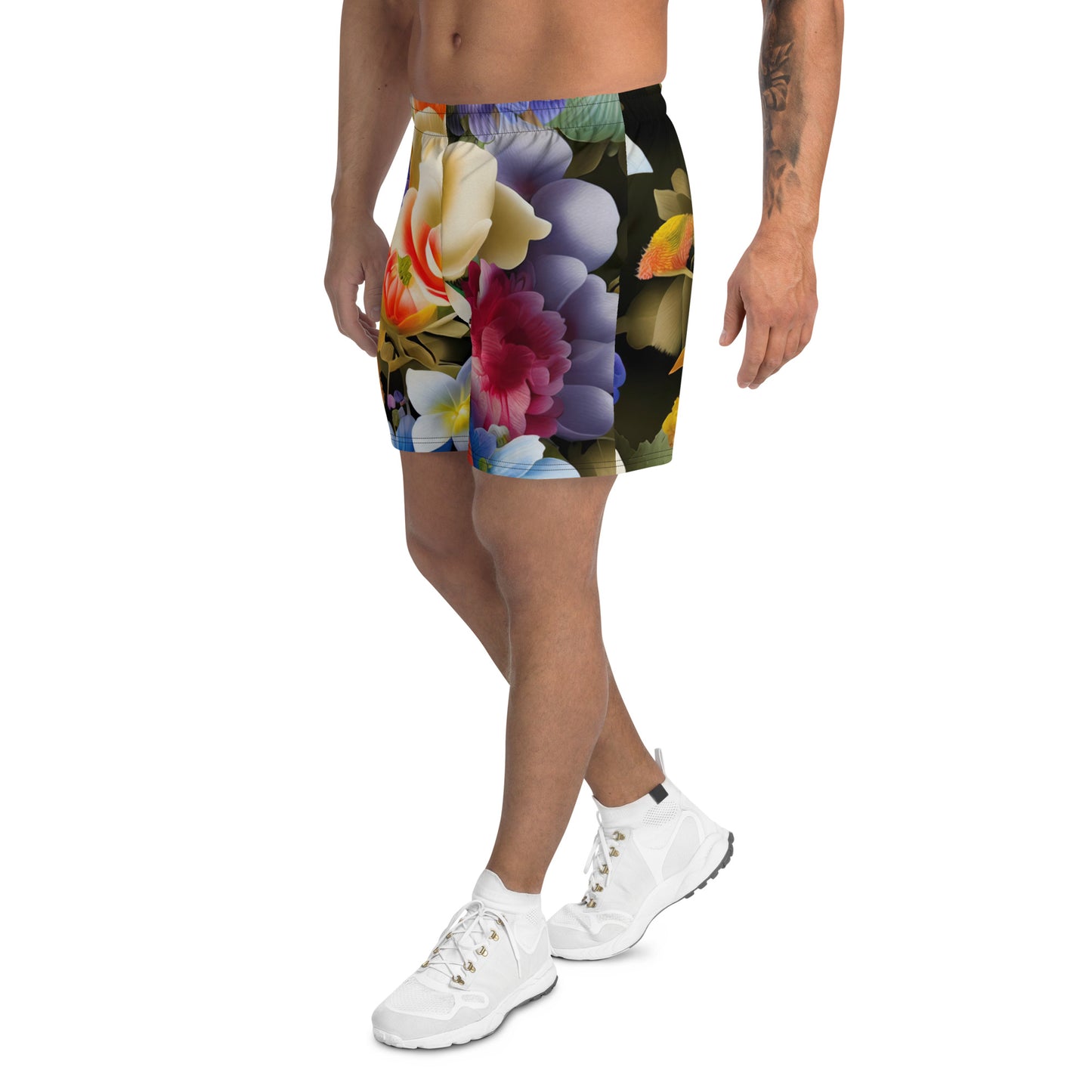 DMV 0268 Floral Men's Recycled Athletic Shorts