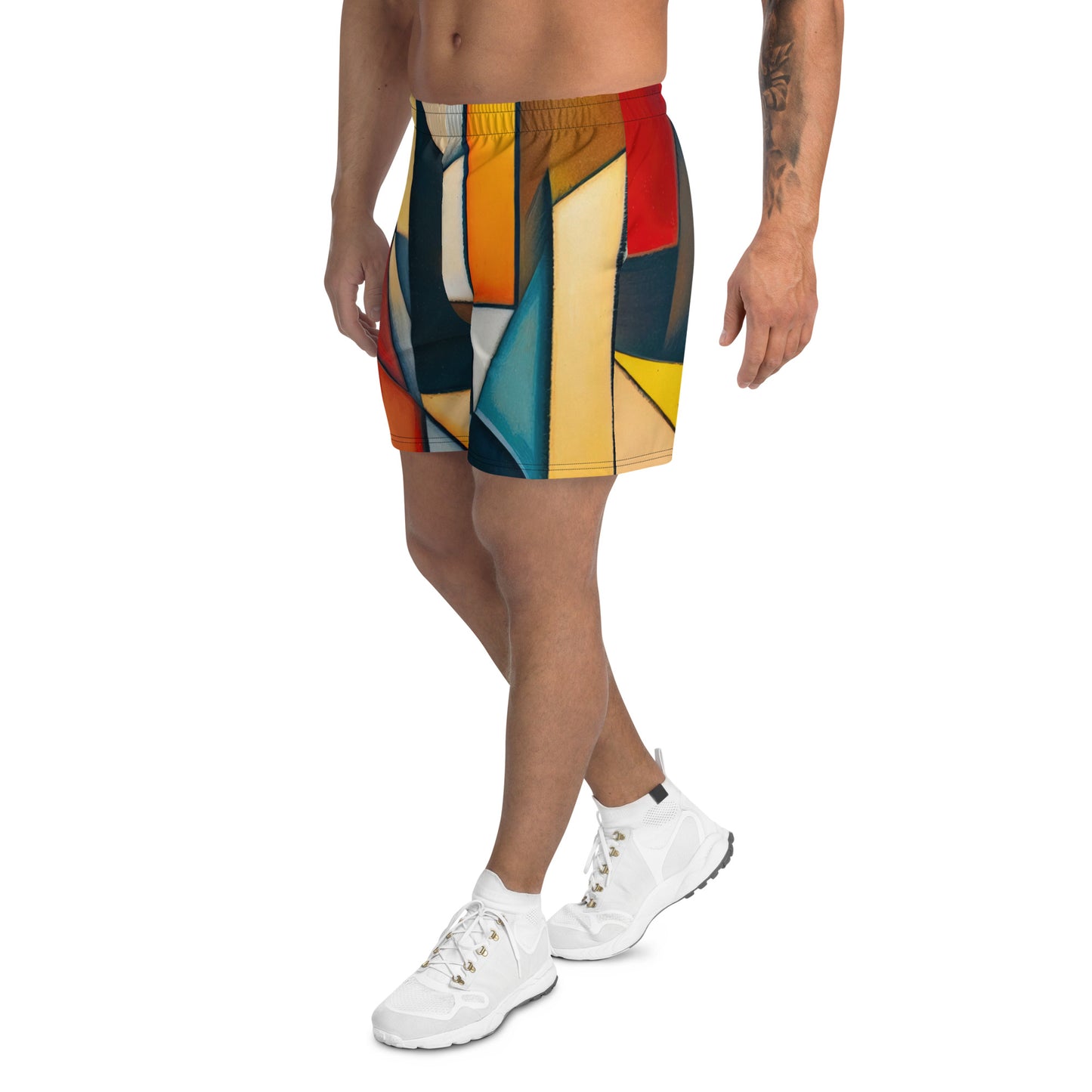 DMV 0433 Abstract Art Men's Recycled Athletic Shorts