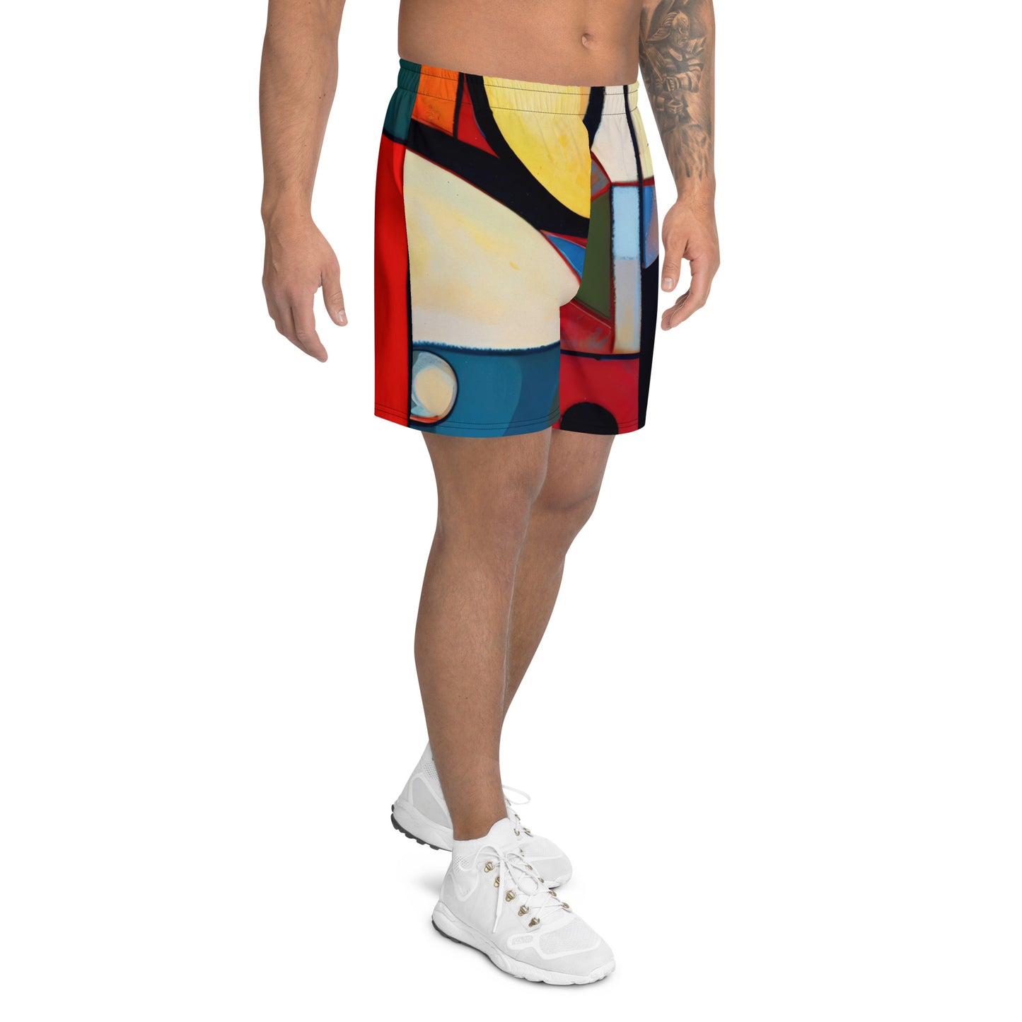 DMV 0209 Abstract Art Men's Recycled Athletic Shorts