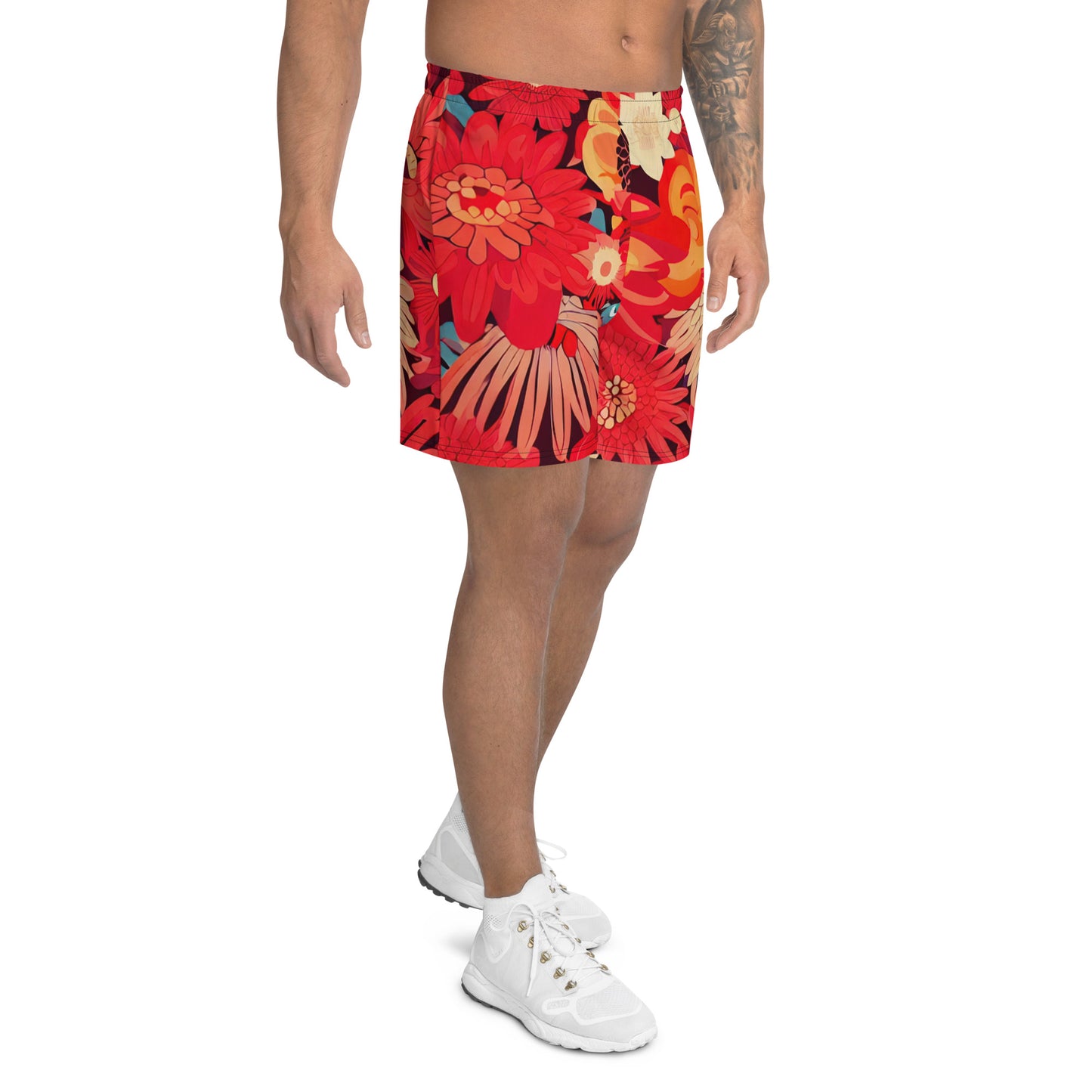 DMV 0105 Floral Men's Recycled Athletic Shorts