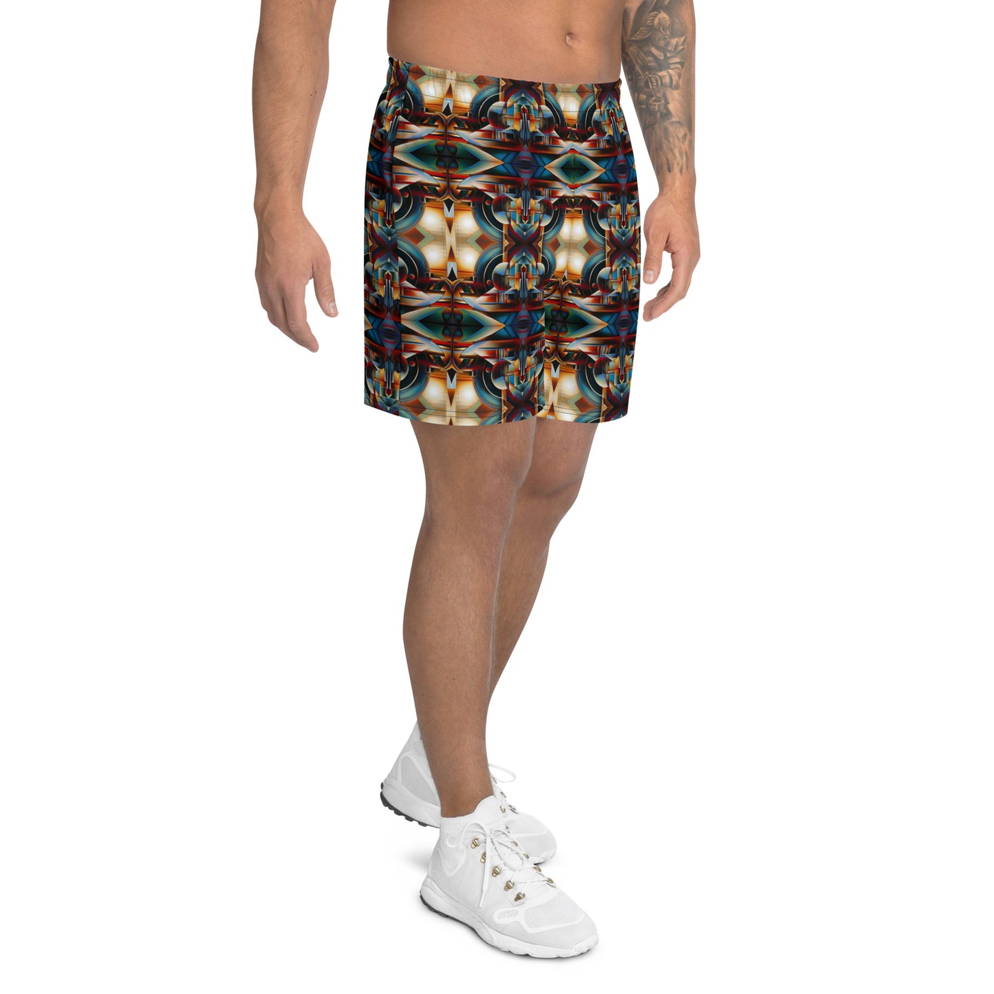 DMV 0127 Conceptual Artsy Men's Recycled Athletic Shorts