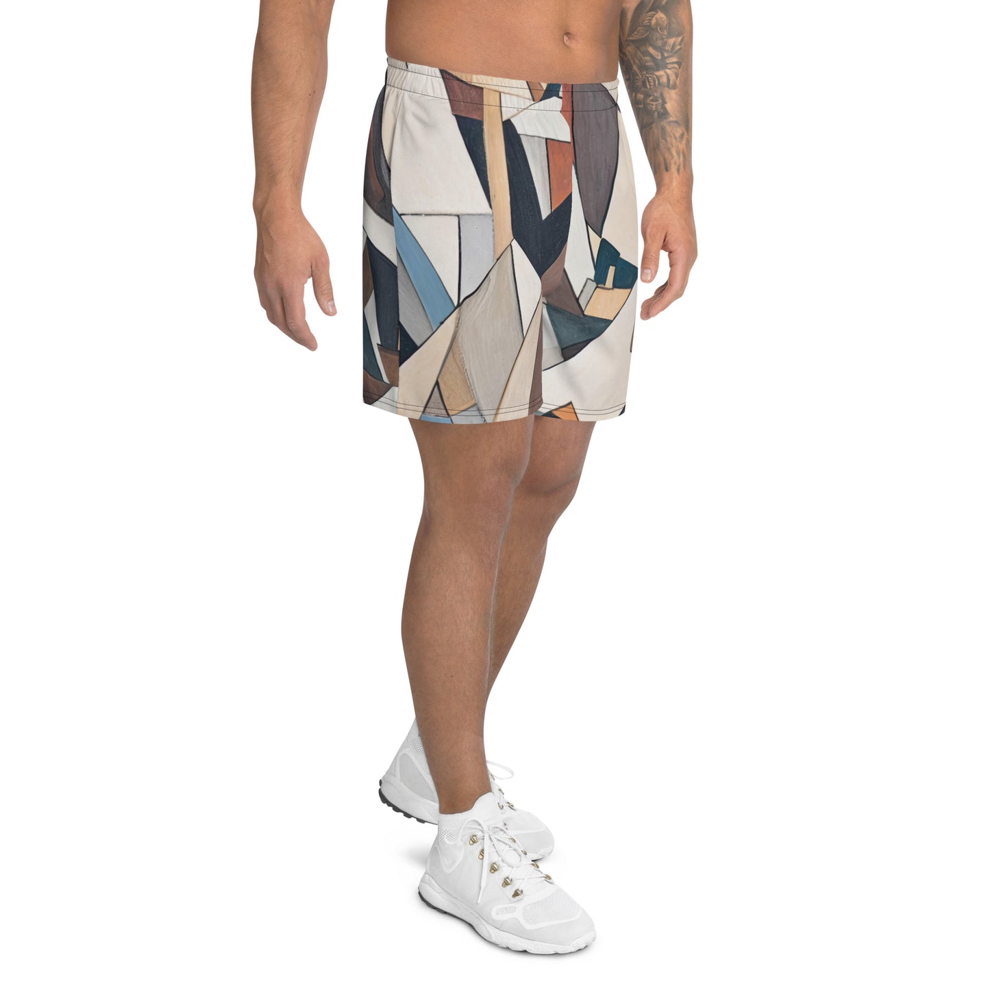 DMV 0264 Abstract Art Men's Recycled Athletic Shorts