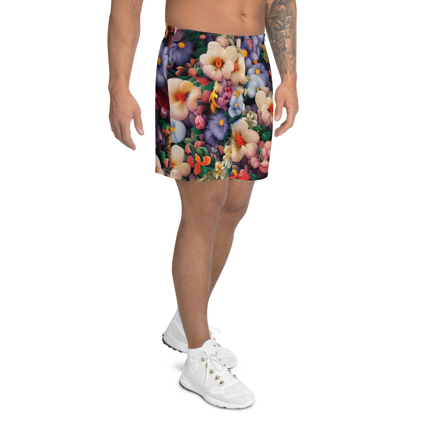 DMV 0114 Floral Men's Recycled Athletic Shorts