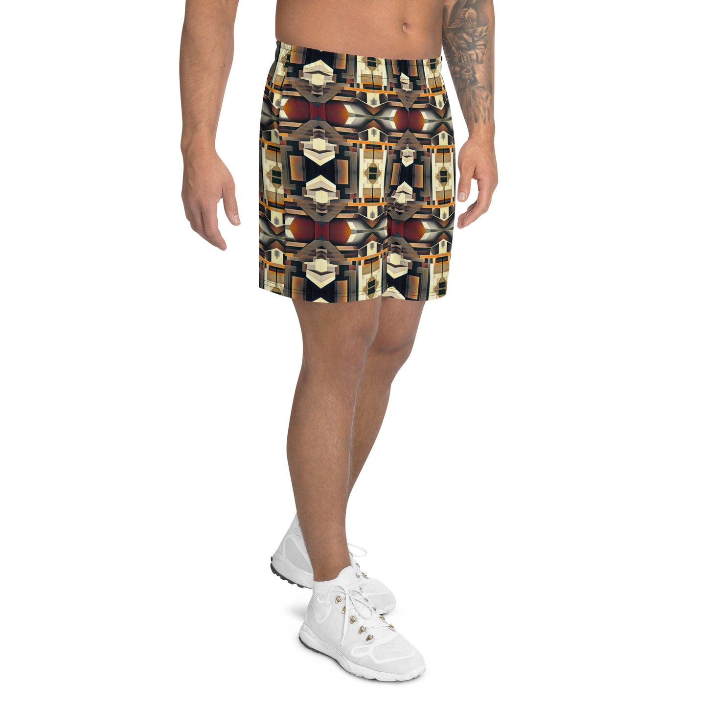 DMV 0247 Geo Boho Men's Recycled Athletic Shorts