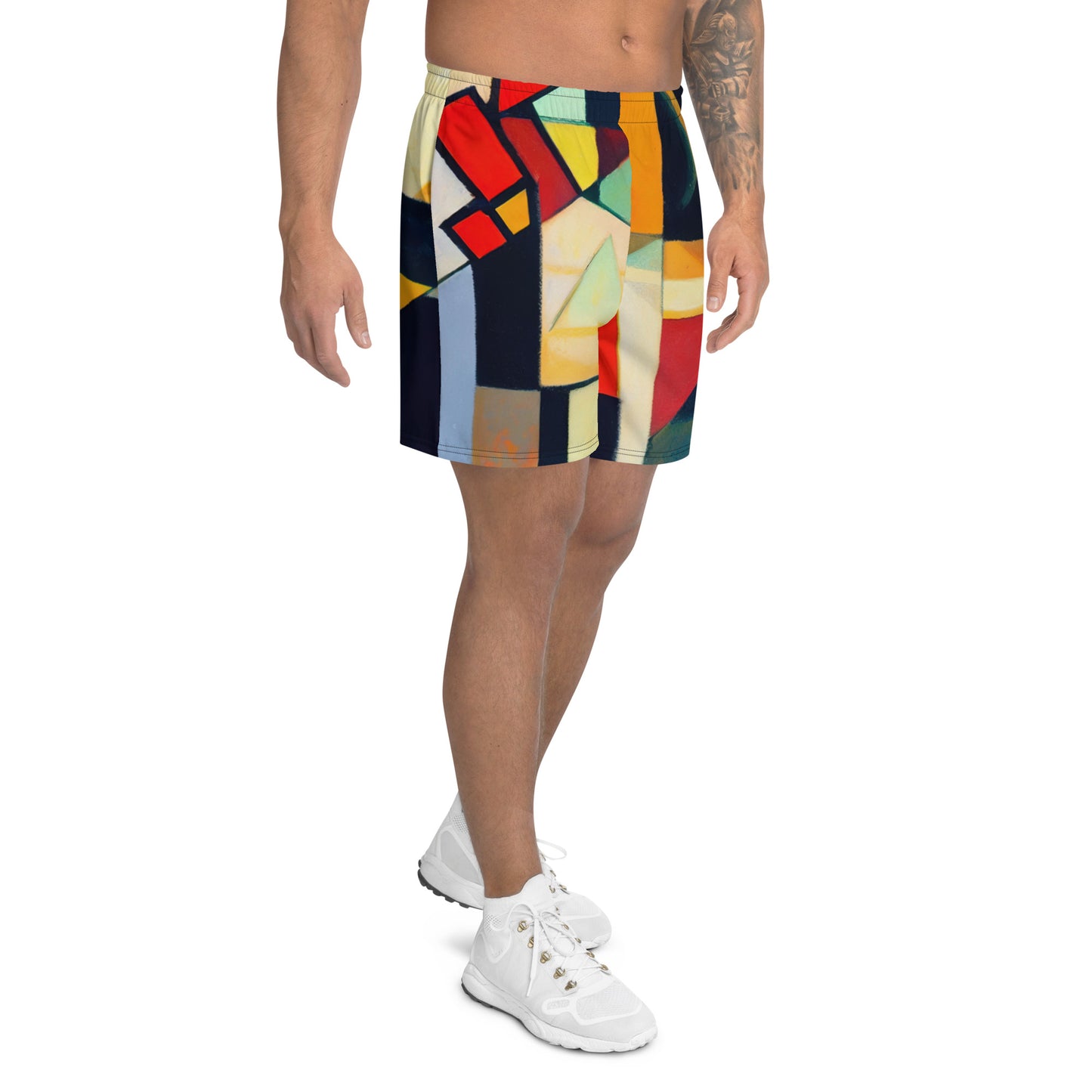 DMV 0096 Abstract Art Men's Recycled Athletic Shorts