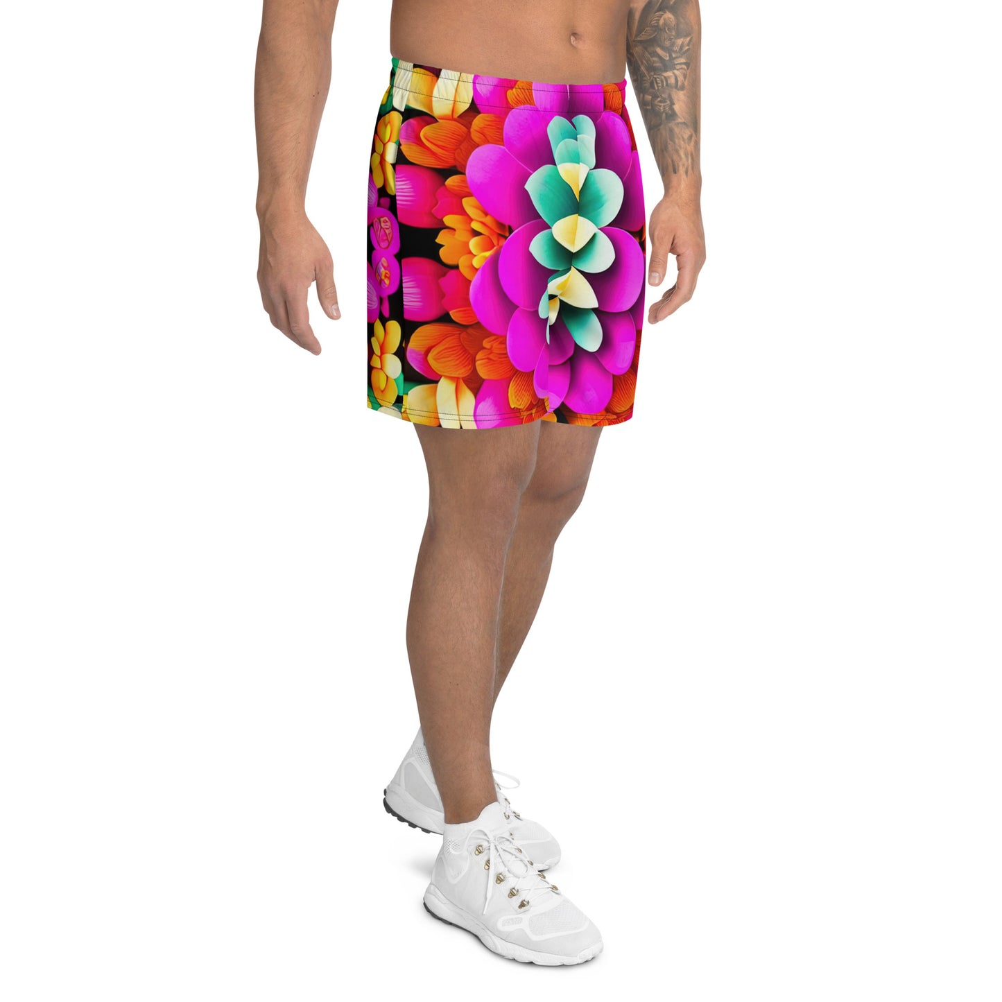 DMV 0250 Floral Men's Recycled Athletic Shorts