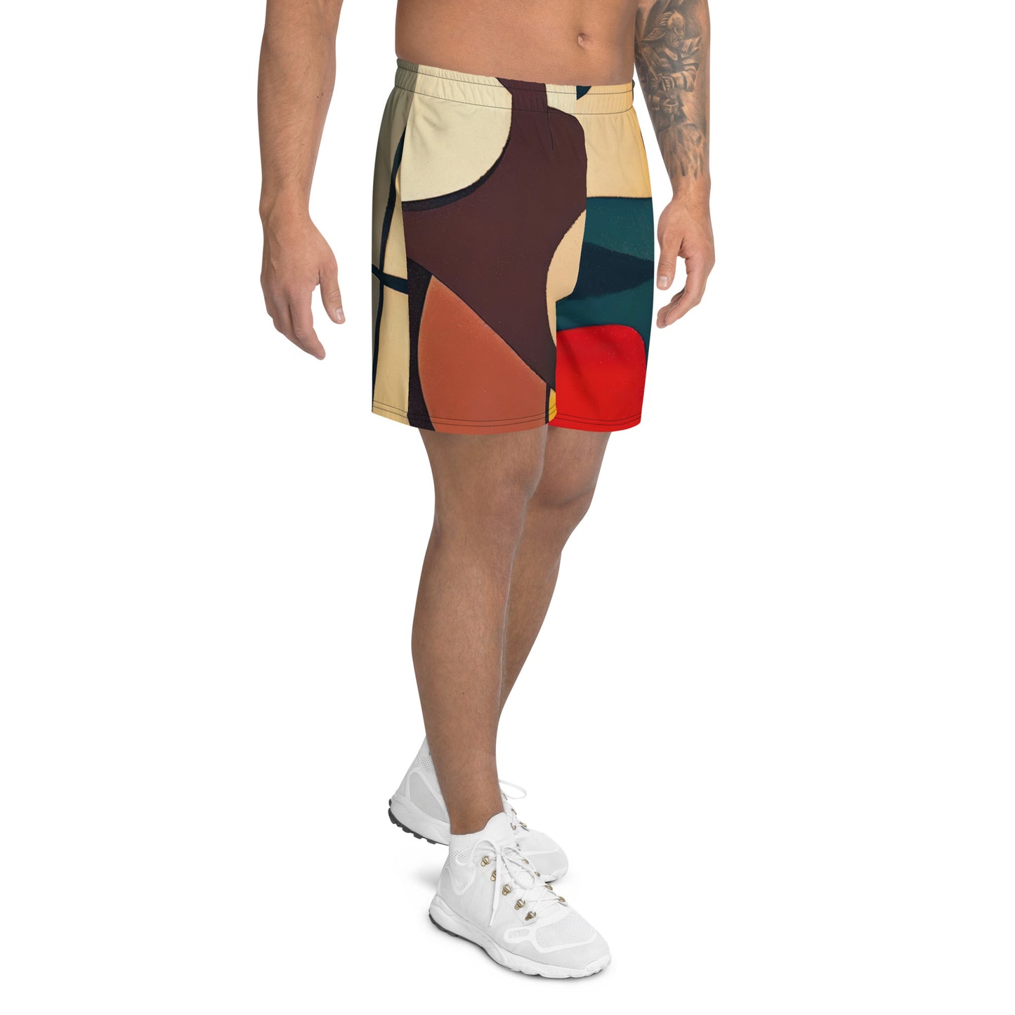 DMV 0296 Abstract Art Men's Recycled Athletic Shorts