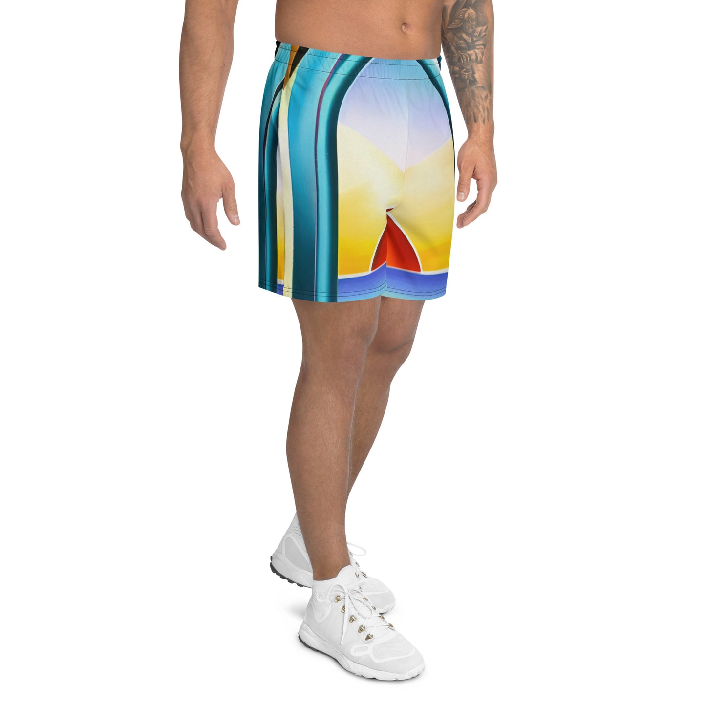 DMV 0262 Retro Art Men's Recycled Athletic Shorts