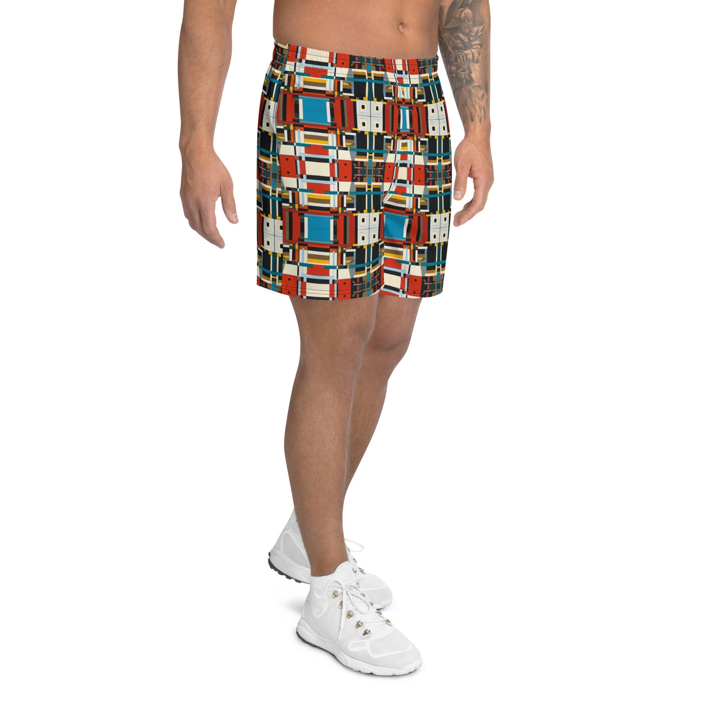 DMV 0410 Geo Boho Men's Recycled Athletic Shorts