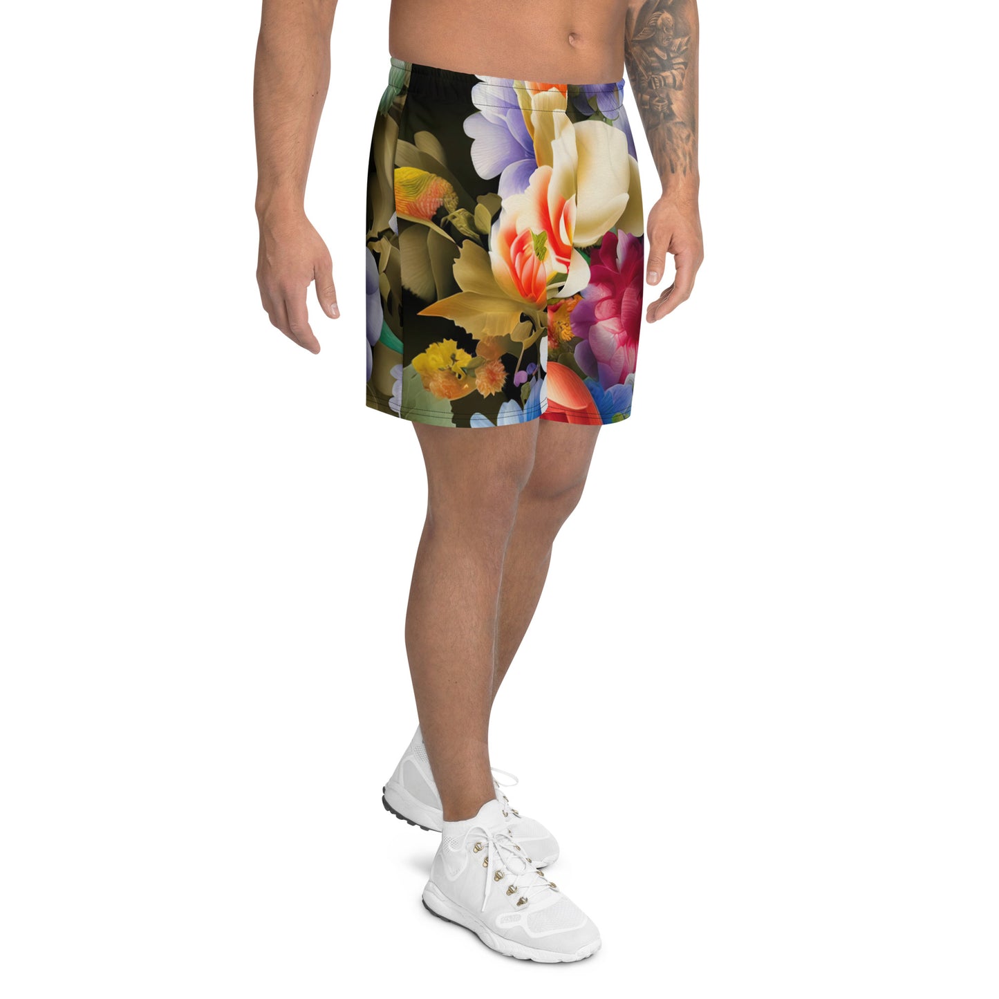 DMV 0268 Floral Men's Recycled Athletic Shorts