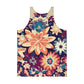 DMV 0253 Floral Unisex Tank Top