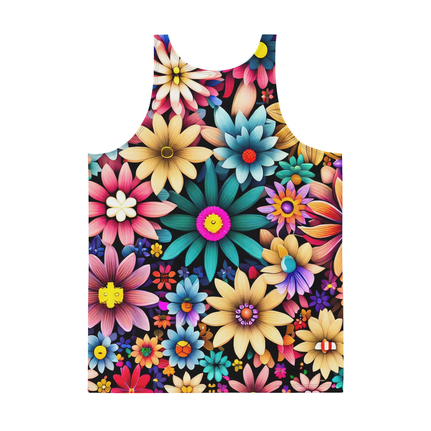 DMV 0265 Floral Unisex Tank Top