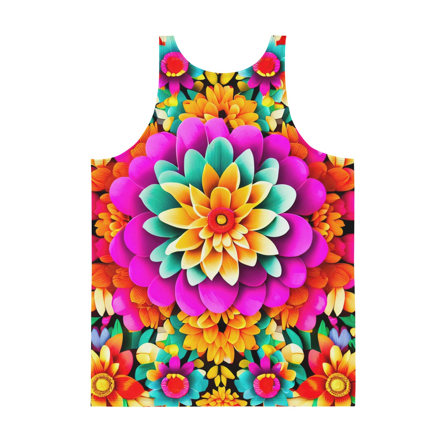 DMV 0250 Floral Unisex Tank Top