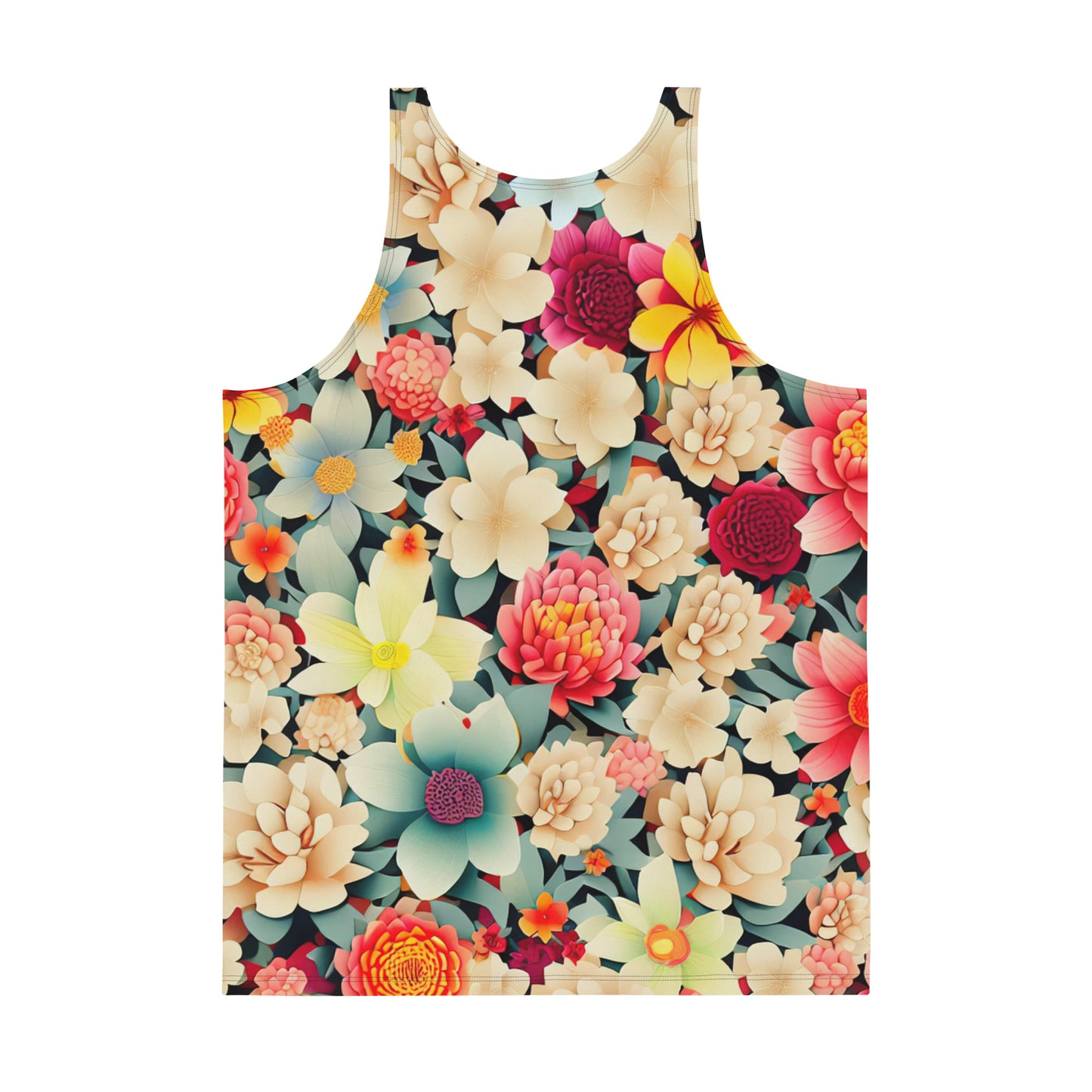 DMV 0260 Floral Unisex Tank Top