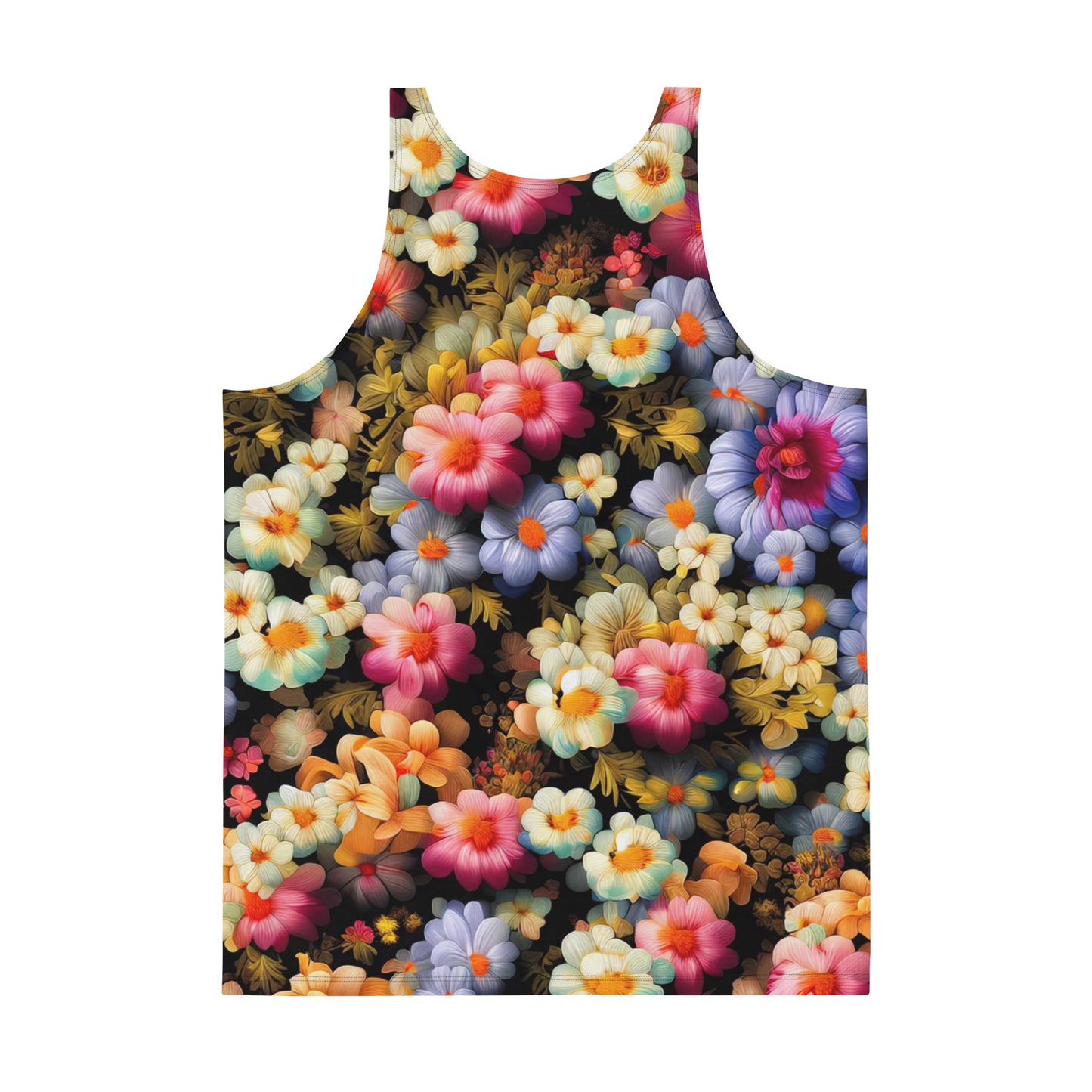 DMV 1522 Floral Unisex Tank Top